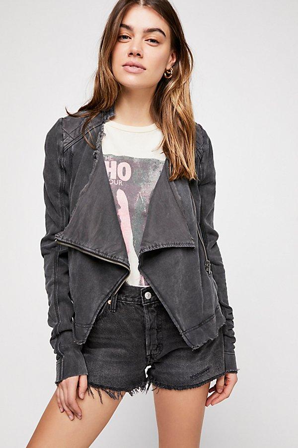 Shrunken Moto Cardi By Free People
